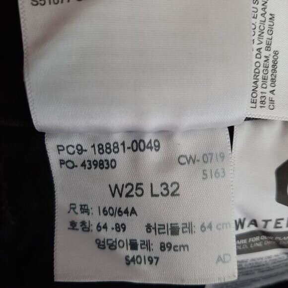 LEVI'S 711 Skinny Black Jeans Mid Rise Waterless Sz 25 - Picture 12 of 12